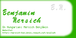 benjamin mersich business card